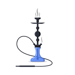 Hookah isolated on white background. Turkish lifestyle concept. Vector flat design