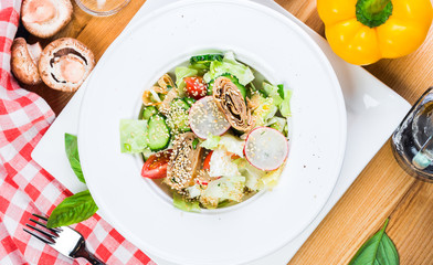 Instagram Vegan Buddha Bowl with Avocado, Mushrooms and Veggies