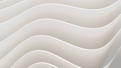Obraz premium White Wave Background. Abstract Minimal Exterior Design