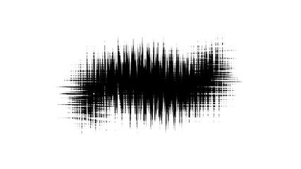 Black shape on the white background. Noise texture