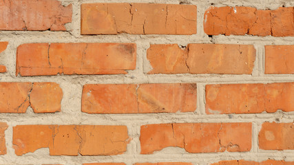Obraz premium a red brick wall. texture