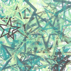 Abstract Generative Art color distributed Stars background illustration
