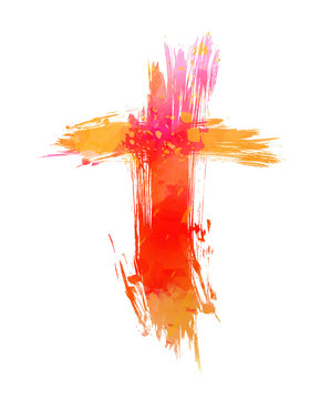 Grunge Painted Cross