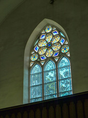 beautiful church stained glass windows, beautiful colors, glare of light