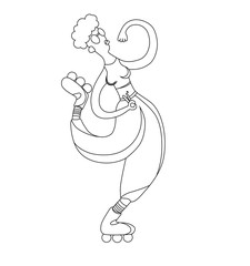 modern roller skate girl