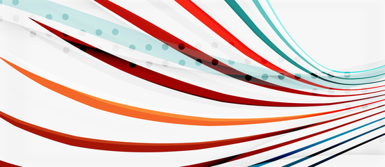 Obraz premium Trendy color stripes lines wave, great design for any purposes. Vector line pattern. Vector geometric background