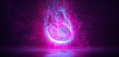 color powder explosion on black background