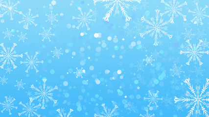 Fototapeta na wymiar Beautiful background with winter decorative snowflakes 