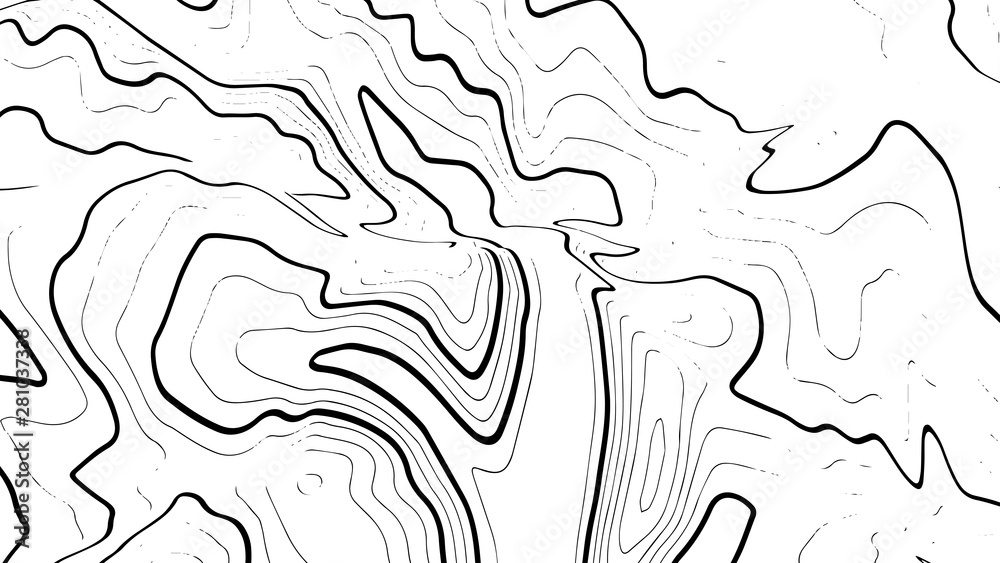 Poster topographic map wave. horizontal lines stripes pattern or background with wavy distortion effect. ar