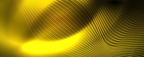 Fototapeta premium Shiny neon lines techno magic futuristic background, magic energy space light concept, abstract background wallpaper design
