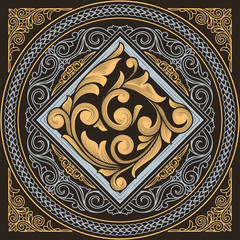Vintage ornate decorative design background