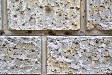 Decorative rocky façade wall 