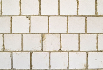 Ceramic white tile wall