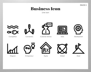 Business icons Line pack