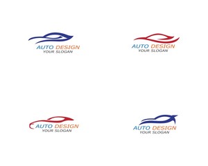 Simple sport car Logo Template vector icon