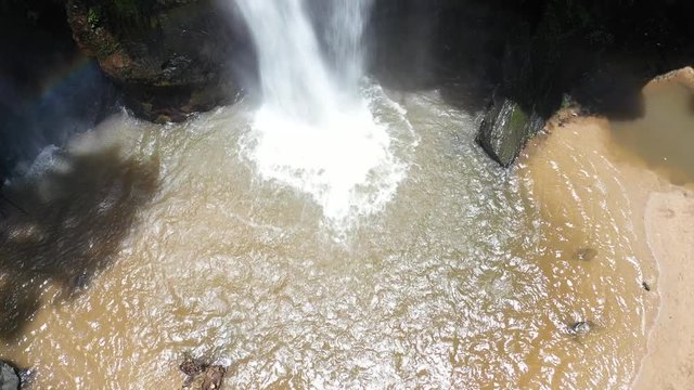 Aerial view Mok Fah waterfall in Chiangmai, Thailand.