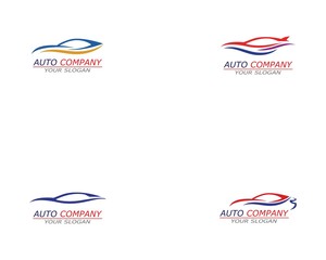 Simple sport car Logo Template vector icon