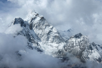 View of Ama Dablam on the way to Everest Base Camp, Nepal