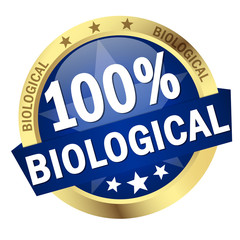 Button with Banner 100% biological