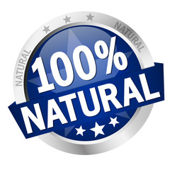 Button with Banner 100% natural