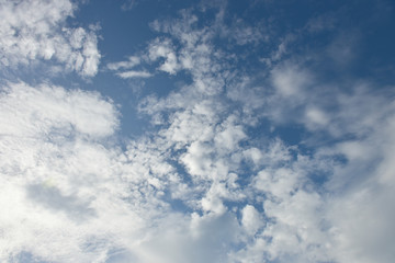 Blue sky white cloud white background. Beautiful sky and clouds in the afternoon.