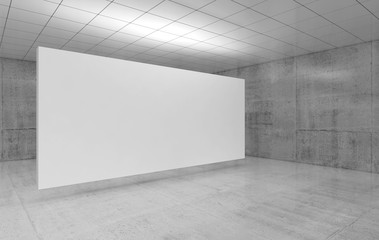 Abstract empty interior with white poster
