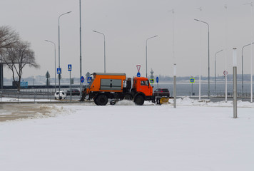 Snow plow eliminates the effects of snowfall