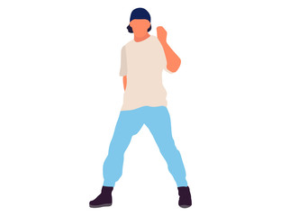 Vector isolated dancing man illustration. Dancing man - Vector
