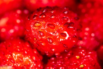 Red ripe strawberry as a background