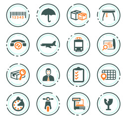 Logistic icons set
