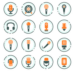 Microphone icons set