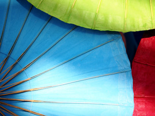Beautiful Colorful paper umbrellas background