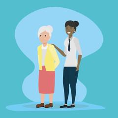 people family flat design image