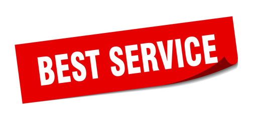 best service sticker. best service square isolated sign. best service