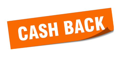 cash back sticker. cash back square isolated sign. cash back