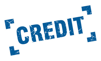 credit stamp. credit square grunge sign. credit