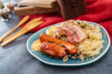 Central and Eastern European cuisines choucroute - sauerkraut with riesling