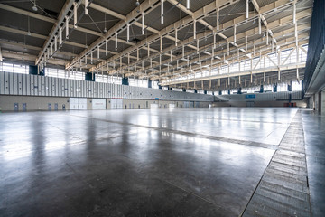 Hangar for storage. Industrial warehouse.