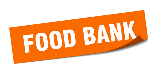 food bank sticker. food bank square isolated sign. food bank