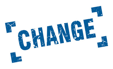 change stamp. change square grunge sign. change