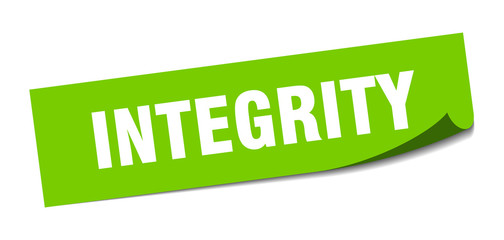 integrity sticker. integrity square isolated sign. integrity