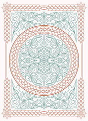 Decorative ornate vintage design card