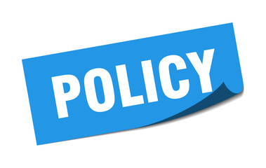 policy sticker. policy square isolated sign. policy