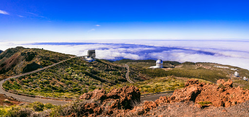 Famous observatory in La Palma island. Canary islands of Spain