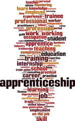 Obraz premium Apprenticeship word cloud