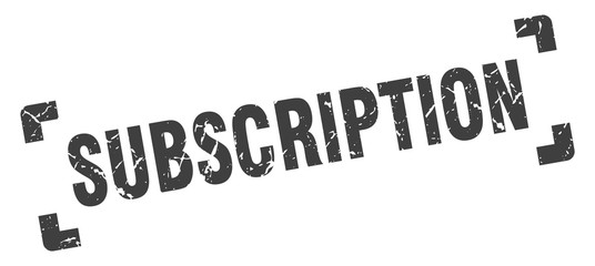 subscription stamp. subscription square grunge sign. subscription