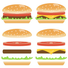 ハンバーガー&チーズバーガー