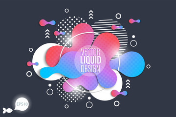 The modern vector liquid form design elements