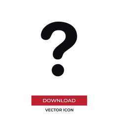 Question mark vector icon in modern style for web site and mobile app