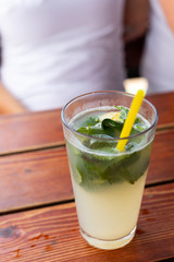 Refreshing mint lemonade
